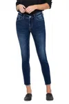 Vervet By Flying Monkey Amber Mid Rise Crop Skinny Jeans In Denim In Blue