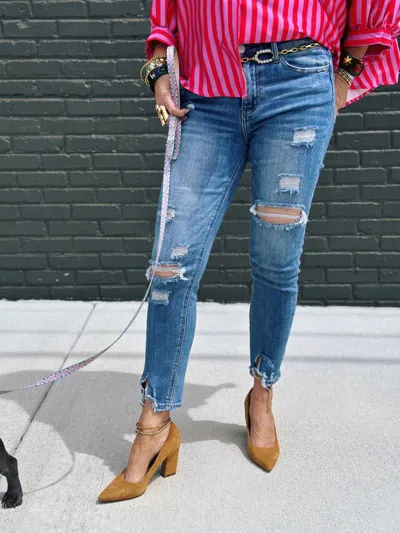 Vervet By Flying Monkey Amj Skinny Jeans In Blue