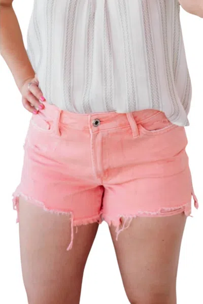 Vervet By Flying Monkey Avery Vintage Shorts In Pink