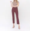 Vervet By Flying Monkey Beaujolais High Rise Straight Jeans In Maroon In Multi