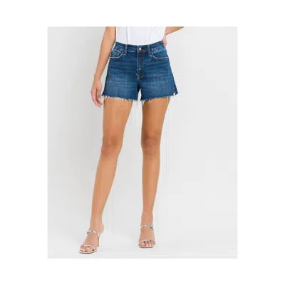 Vervet By Flying Monkey Becca Denim Shorts In Classic Medium Dark Wash