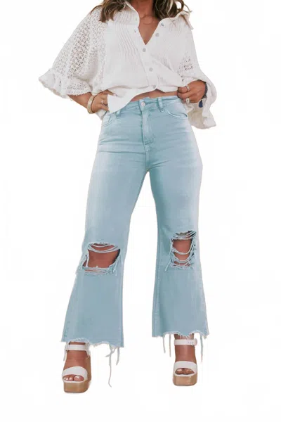 Vervet By Flying Monkey Brooks Distressed Jean In Cloud Blue