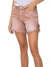 Vervet By Flying Monkey Checks The Boxes Denim Short In Rust