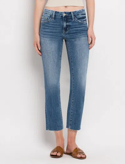 Vervet By Flying Monkey Cropped You Out Slim Straight Jeans In Md Wash In Multi