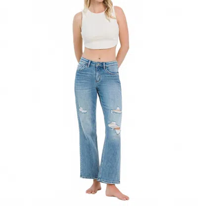 Vervet By Flying Monkey Distressed Straight Leg Jeans In Joysome In Multi