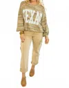 Vervet By Flying Monkey Dixie High Rise Relaxed Straight Cargo Jeans In Beige In Neutral