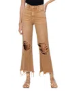 Vervet By Flying Monkey Fell In Love Jeans In Brown In Brown