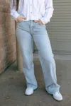 Vervet By Flying Monkey Full Length Wide Leg Jeans In Medium Wash In Multi