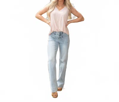 Vervet By Flying Monkey Hadley High Rise Flare Jeans - Plus In Blue
