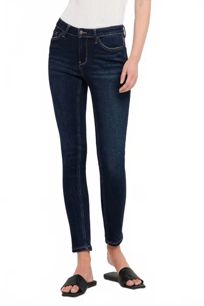 Vervet By Flying Monkey Harper Ankle Skinny Jeans In Bullish In Blue