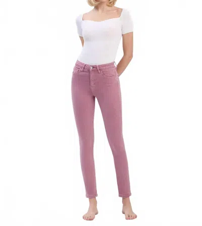 Vervet By Flying Monkey Haylie Jeans In Mauve In Pink