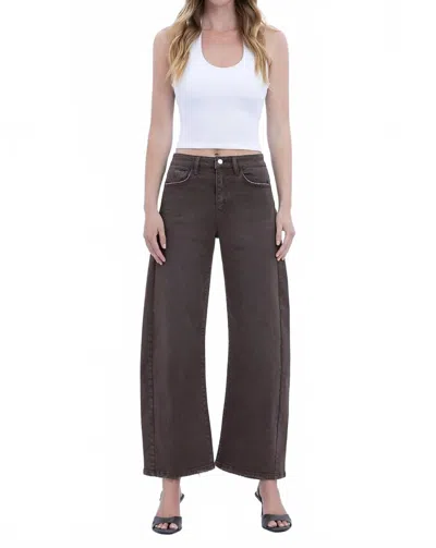 Vervet By Flying Monkey High Ankle Barrel Jean In Toast In Brown