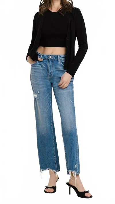 Vervet By Flying Monkey High Rise 90's Dad Jeans In Blue
