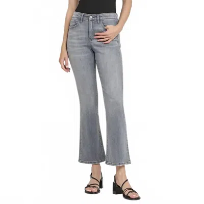 Vervet By Flying Monkey High Rise Ankle Bootcut Jeans In High Dive In Gray