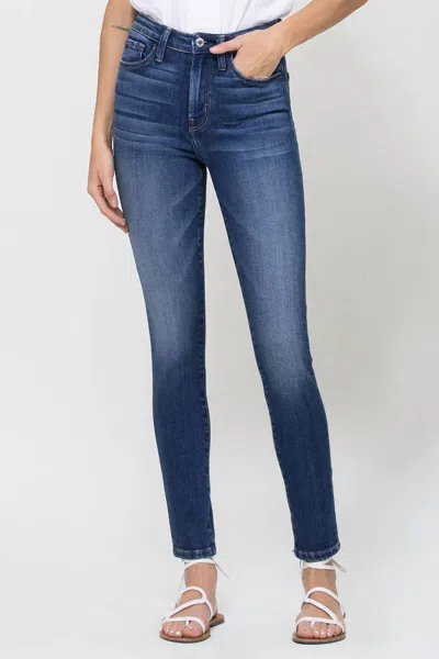 Vervet By Flying Monkey High Rise Ankle Skinny Jeans In Blue