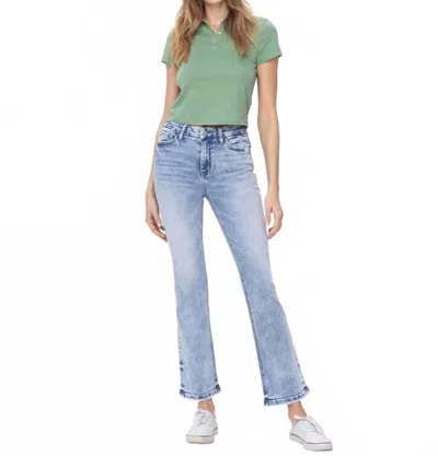Vervet By Flying Monkey High Rise Boot Cut Jeans In Fashionably Blue In Multi