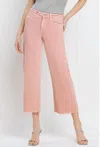 Vervet By Flying Monkey High Rise Crop Jean In Pale Pink In Multi