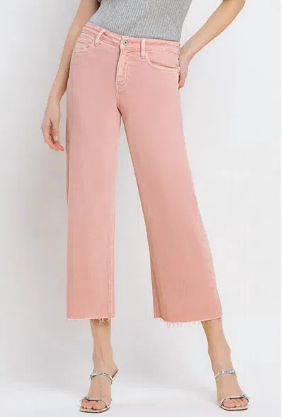 Vervet By Flying Monkey High Rise Crop Jean In Pale Pink In Multi