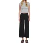 Vervet By Flying Monkey Openness High Rise Rhinestone Detail Slim Wide Jeans In Black In Black