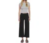 Vervet By Flying Monkey High Rise Crop Wide Leg Plus Size Jeans In Black In Black