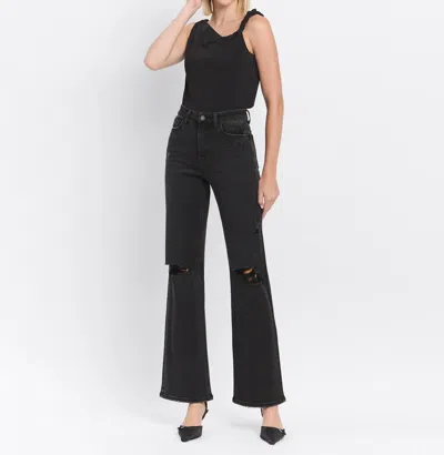 VERVET BY FLYING MONKEY HIGH RISE FLARE JEAN IN BLACK