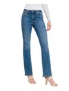 Vervet By Flying Monkey High Rise Mini Bootcut Jeans In Medium Wash In Blue