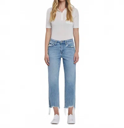 Vervet By Flying Monkey High Rise Regular Straight Jeans In Denim In Blue