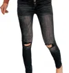 Vervet By Flying Monkey High Rise Skinny Jeans In Black In Black