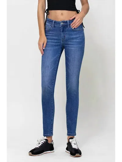 Vervet By Flying Monkey High Rise Skinny Jeans In Medium Wash In Multi