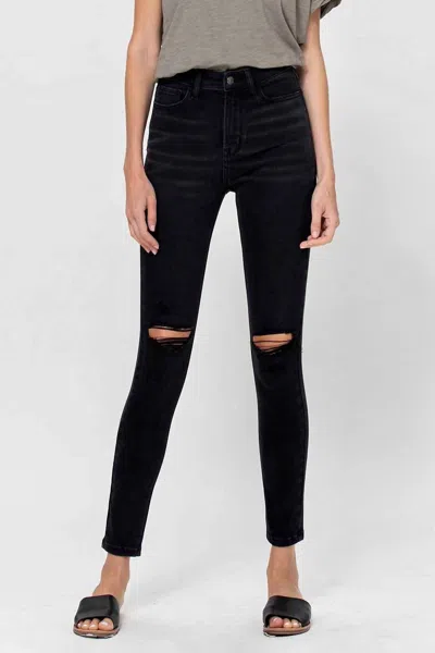 Vervet By Flying Monkey High Rise Skinny Stretch Jeans In Black