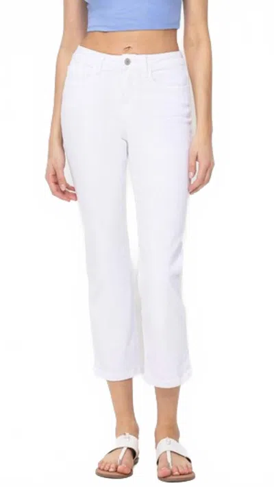 Vervet By Flying Monkey High Rise Slim Straight Jeans In White
