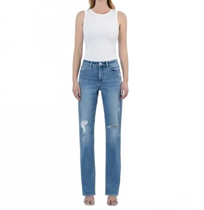 Vervet By Flying Monkey High Rise Straight Leg Jeans In Blue