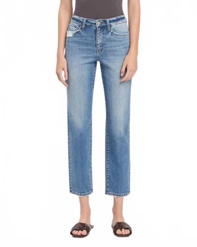Vervet By Flying Monkey High Rise Tapered Straight Jeans In Blue