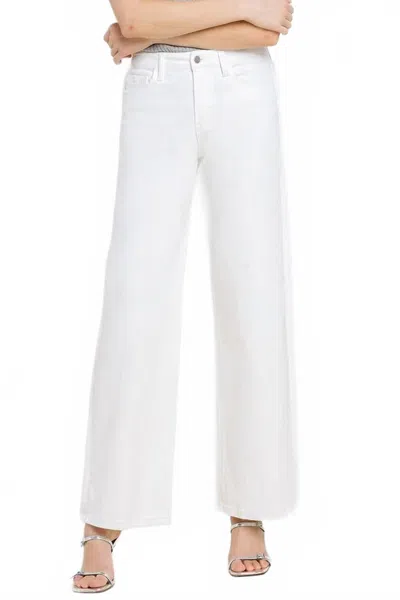 Vervet By Flying Monkey High Rise Wide Leg Jean In White