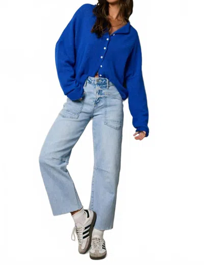 Vervet By Flying Monkey Kate Barrel Jeans - Plus In Blue In Animal Print