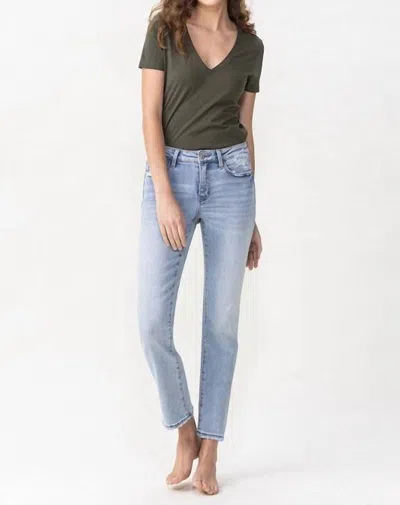 Vervet By Flying Monkey Katrina Mid Rise Slim Straight Jean In Blue