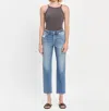 Vervet By Flying Monkey Lauren High Rise Tapered Straight Jeans In Bardot