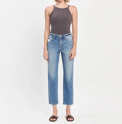 Vervet By Flying Monkey Lauren High Rise Tapered Straight Jeans In Bardot