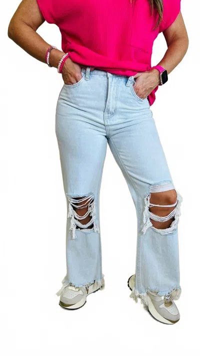 Vervet By Flying Monkey Leslie Vervet Jeans In Light Wash