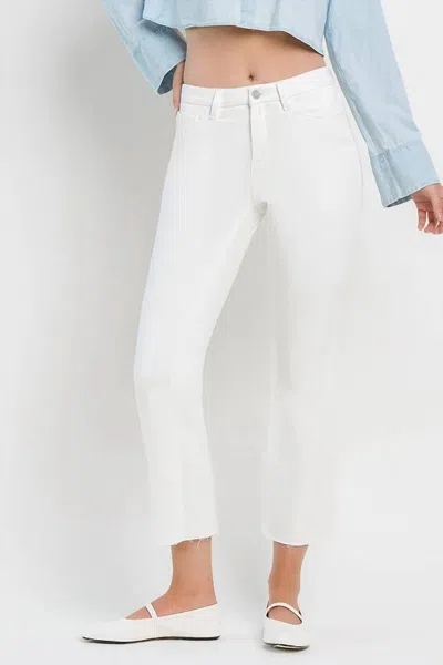 Vervet By Flying Monkey Marcella High Rise Crop Flare Jeans In White
