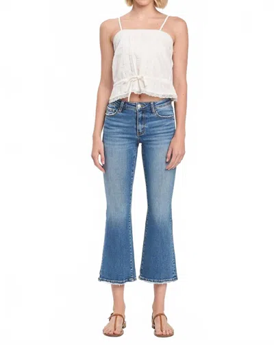 Vervet By Flying Monkey Melanie Mid Rise Kick Flare Denim In Blue