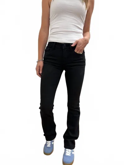 Vervet By Flying Monkey Mid Rise Bootcut Jean In Black