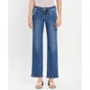 Vervet By Flying Monkey Mid Rise Full Length Straight Leg Jeans In Quicker In Multi