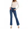 Vervet By Flying Monkey Mid Rise Seamless Waistband Bootcut Jeans In Amethyst In Blue