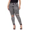 Vervet By Flying Monkey Morning Light High Rise Ankle Skinny Jeans - Plus In Multi In Multi