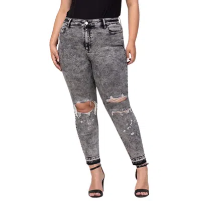 Vervet By Flying Monkey Morning Light High Rise Ankle Skinny Jeans - Plus In Multi