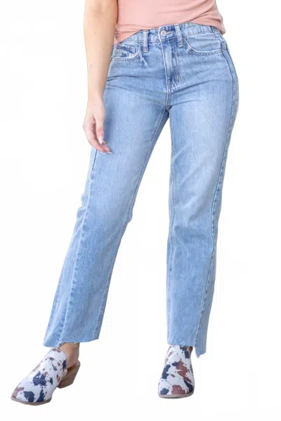 Vervet By Flying Monkey Norah High Rise Straight Jeans In Blue