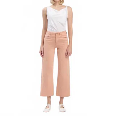 Vervet By Flying Monkey Olivia High Rise Wide Leg Jeans In Soft Sand In Multi