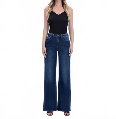 Vervet By Flying Monkey Olivia Jewel High Rise Full Length Jeans In Uplifted Jewel In Blue