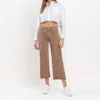 Vervet By Flying Monkey Olivia Wide Leg Jeans In Malt In Multi